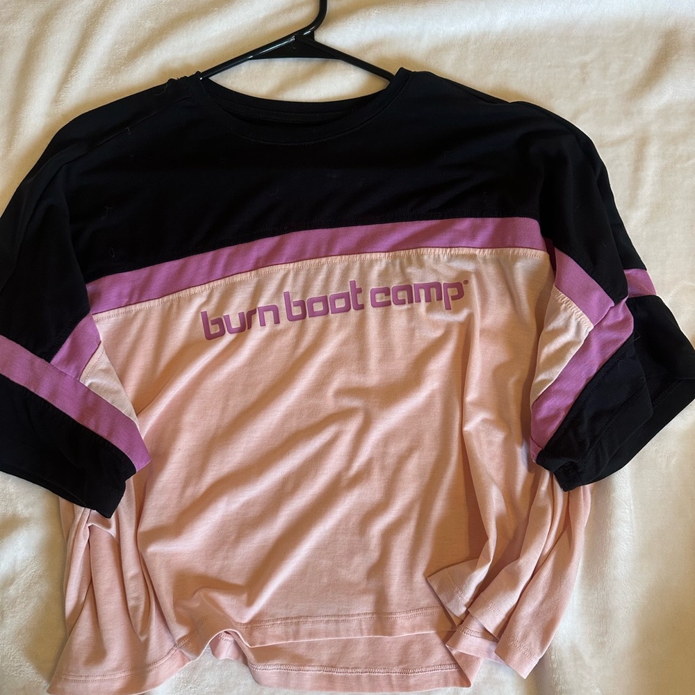 Burn Boot Camp Pink and Black T-Shirt